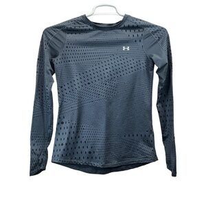 Under Armour Gray Cold Gear Perforated Thermal Lined Long Sleeve Shirt‎ SM/P